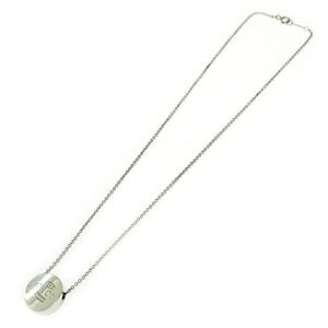 TIFFANY Co Silver Concave Circle Necklace